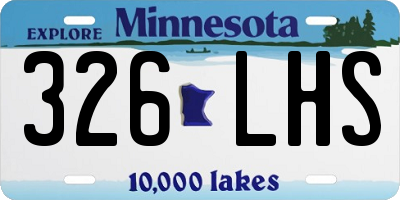 MN license plate 326LHS