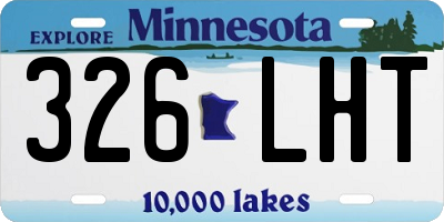 MN license plate 326LHT