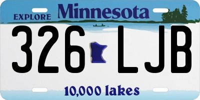 MN license plate 326LJB
