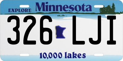 MN license plate 326LJI