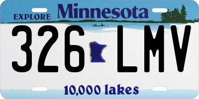 MN license plate 326LMV