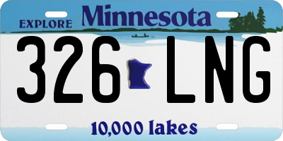 MN license plate 326LNG