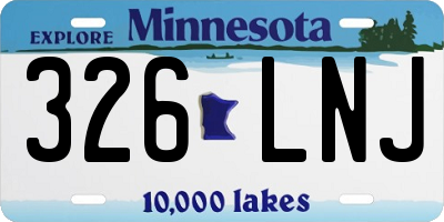 MN license plate 326LNJ