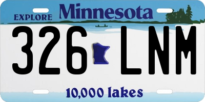 MN license plate 326LNM