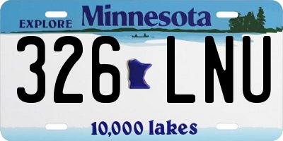 MN license plate 326LNU