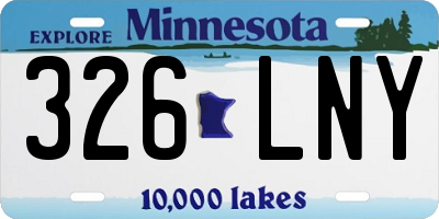 MN license plate 326LNY