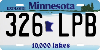 MN license plate 326LPB