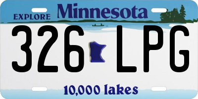 MN license plate 326LPG
