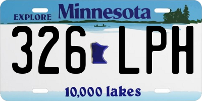 MN license plate 326LPH