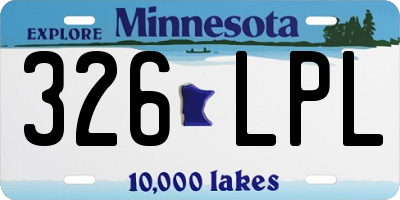 MN license plate 326LPL