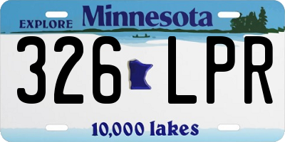 MN license plate 326LPR