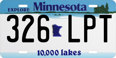 MN license plate 326LPT