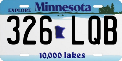 MN license plate 326LQB