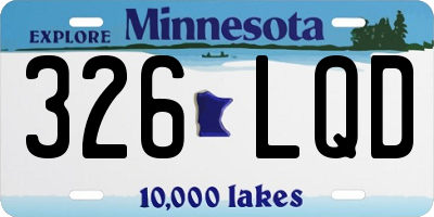 MN license plate 326LQD
