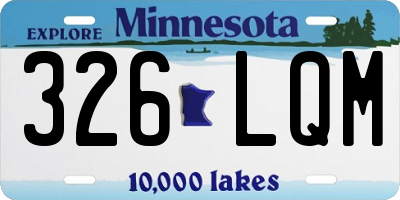 MN license plate 326LQM