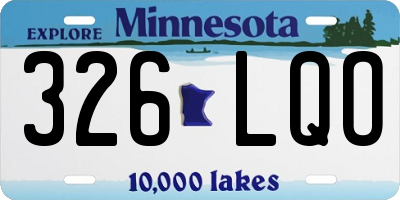 MN license plate 326LQO
