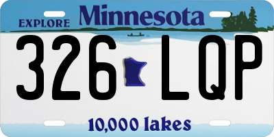 MN license plate 326LQP