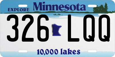 MN license plate 326LQQ