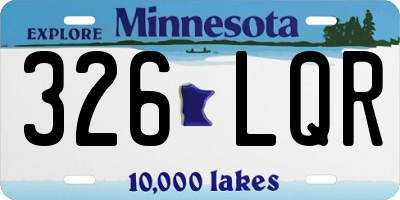 MN license plate 326LQR