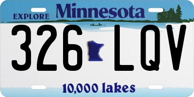 MN license plate 326LQV