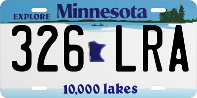 MN license plate 326LRA