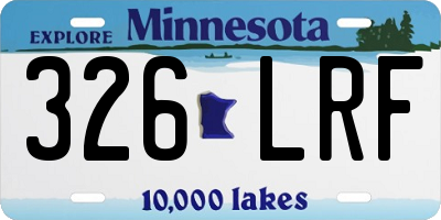 MN license plate 326LRF