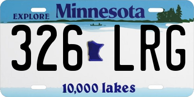 MN license plate 326LRG