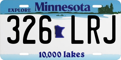 MN license plate 326LRJ