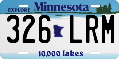 MN license plate 326LRM