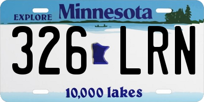 MN license plate 326LRN