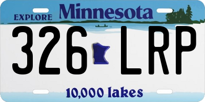 MN license plate 326LRP