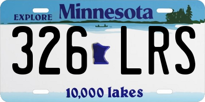 MN license plate 326LRS