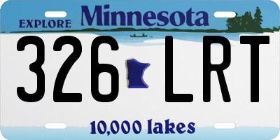 MN license plate 326LRT