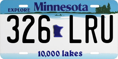 MN license plate 326LRU
