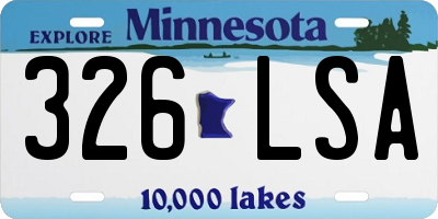 MN license plate 326LSA