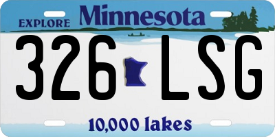MN license plate 326LSG