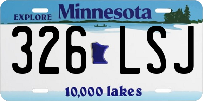 MN license plate 326LSJ