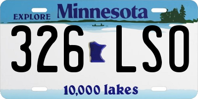 MN license plate 326LSO