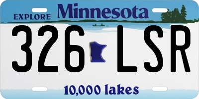 MN license plate 326LSR