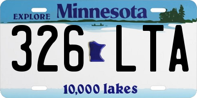 MN license plate 326LTA