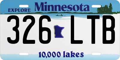 MN license plate 326LTB