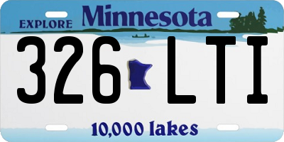 MN license plate 326LTI