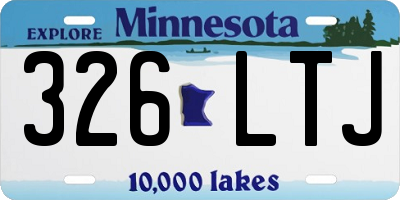 MN license plate 326LTJ