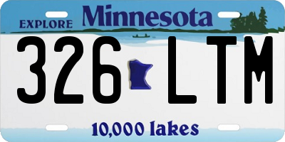 MN license plate 326LTM