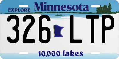 MN license plate 326LTP