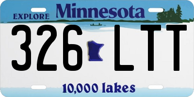 MN license plate 326LTT