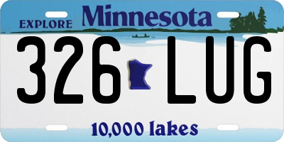 MN license plate 326LUG