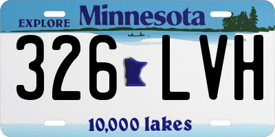 MN license plate 326LVH