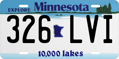 MN license plate 326LVI