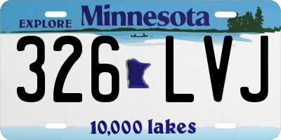 MN license plate 326LVJ